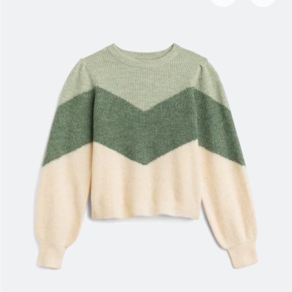 Stitch Fix Vero Moda Ziggy Ribbed Balloon Sleeve Pullover Sweater